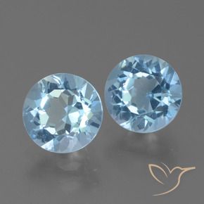 4.81 ctw Blue Topaz Stones, Natural Topaz in Round Facet Shape for Sale