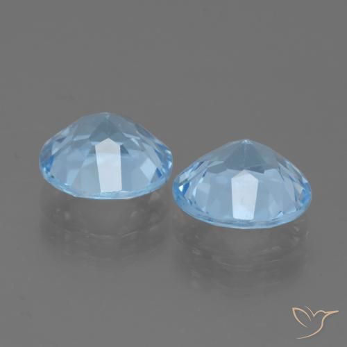 Topaz Gemstones in 8 mm (calibrated) Size for Sale, Topaz Stones in Sky Blue Color