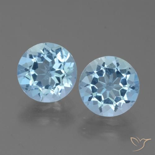 4.31ctw Natural Sky Blue Topaz, Round, VVS-VS