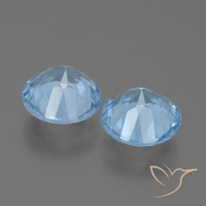 Topaz Gemstones in 8 mm (calibrated) Size for Sale, Topaz Stones in Sky Blue Color