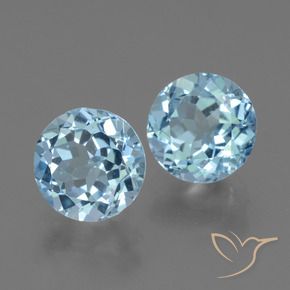 4.79 ctw Blue Topaz Stones, Natural Topaz in Round Facet Shape for Sale