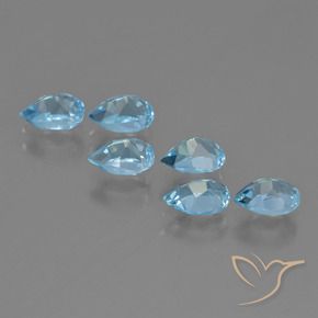 Topaz Gemstones in 6.2 x 4.2 mm Size for Sale, Topaz Stones in Sky Blue Color