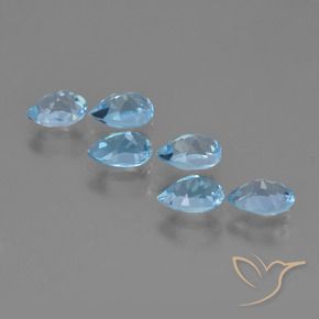 Topaz Gemstones in 6.1 x 4.2 mm Size for Sale, Topaz Stones in Swiss Blue Color