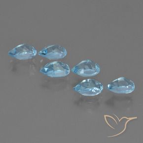 Topaz Gemstones in 6 x 4 mm (calibrated) Size for Sale, Topaz Stones in Sky Blue Color