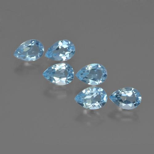 Azul Suizo Topacio Gema - 0.5ct Corte en forma de pera (ID: 452387)