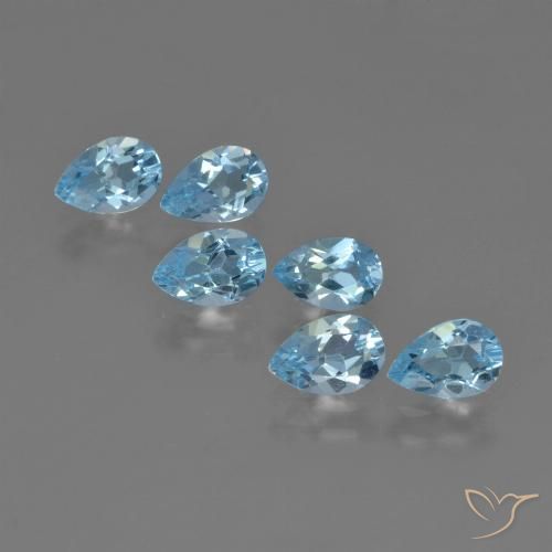 2.92ctw Natural Sky Blue Topaz, Pear Shape, VS