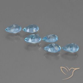 Topaz Gemstones in 6 x 4 mm (calibrated) Size for Sale, Topaz Stones in Sky Blue Color