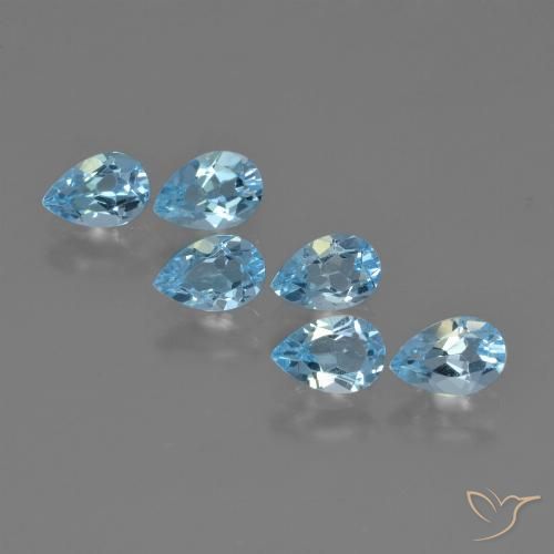 2.93ctw Natural Sky Blue Topaz, Pear Shape, VS