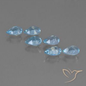 Topaz Gemstones in 6.1 x 4.3 mm Size for Sale, Topaz Stones in Sky Blue Color