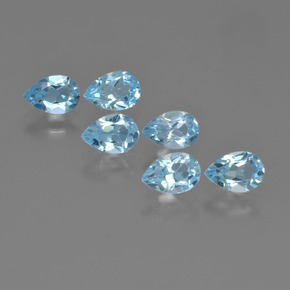 Baby Blue Topaz Gem - 0.5ct Pear Facet (ID: 452390)