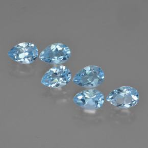 Sky Blue Topaz Gem - 0.6ct Pear Facet (ID: 452419)