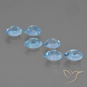 Topaz Gemstones in 6.2 x 4.3 mm Size for Sale, Topaz Stones in Sky Blue Color