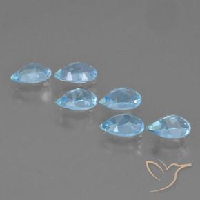 Topaz Gemstones in 6.2 x 4.2 mm Size for Sale, Topaz Stones in Sky Blue Color