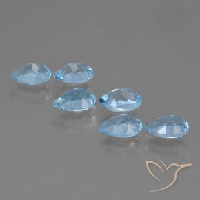 Topaz Gemstones in 6 x 4 mm (calibrated) Size for Sale, Topaz Stones in Sky Blue Color