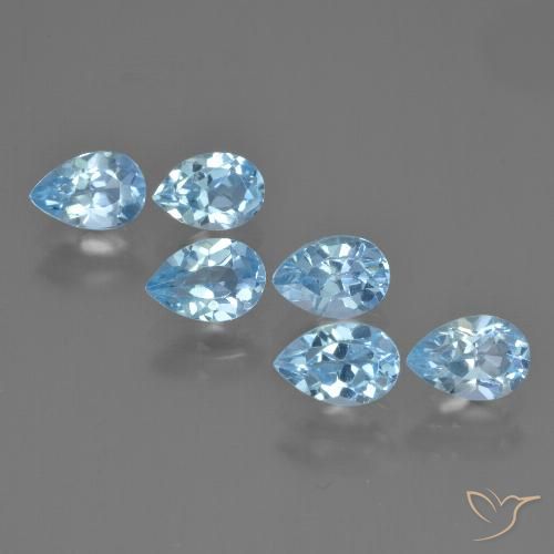 3.58ctw Natural Sky Blue Topaz, Pear Shape, VS