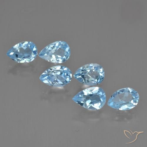 3.37ctw Natural Sky Blue Topaz, Pear Shape, VS