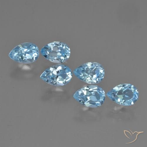 3.39ctw Natural Sky Blue Topaz, Pear Shape, VS