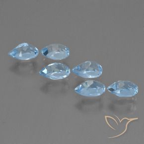 Topaz Gemstones in 6 x 4 mm (calibrated) Size for Sale, Topaz Stones in Sky Blue Color