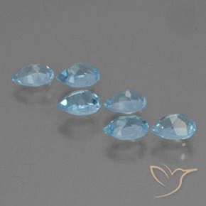 Topaz Gemstones in 5.9 x 4.2 mm Size for Sale, Topaz Stones in Swiss Blue Color