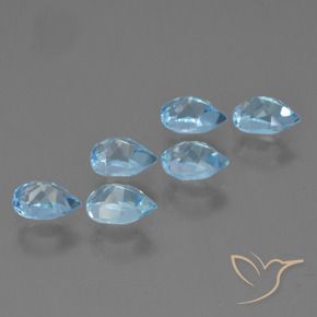 Topaz Gemstones in 6.1 x 4.2 mm Size for Sale, Topaz Stones in Swiss Blue Color