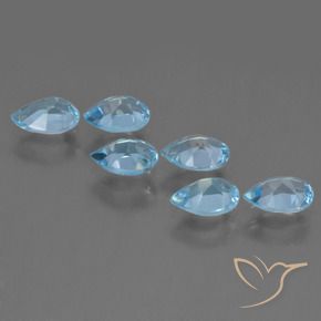 Topaz Gemstones in 6.1 x 4.2 mm Size for Sale, Topaz Stones in Swiss Blue Color