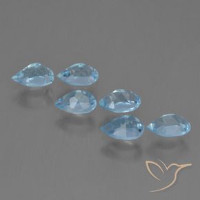 Topaz Gemstones in 6 x 4 mm (calibrated) Size for Sale, Topaz Stones in Sky Blue Color