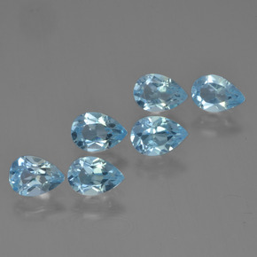 Baby blau Topas Edelstein - 0.5ct Birnen Schliff (ID: 452473)