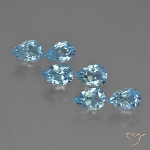 3.24ctw Natural Sky Blue Topaz, Pear Shape, VS