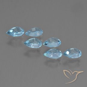 Topaz Gemstones in 6 x 4 mm (calibrated) Size for Sale, Topaz Stones in Sky Blue Color