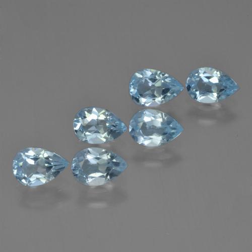 Bleu bébé Topaze gemme - 0.5ct Poire facette (ID: 452475)