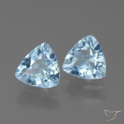 2.28 ctw Blue Topaz Stones, Natural Topaz in Trillion Facet Shape for Sale