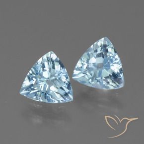 2.42 ctw Blue Topaz Stones, Natural Topaz in Trillion Facet Shape for Sale