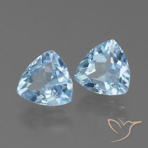 2.80 ctw Blue Topaz Stones, Natural Topaz in Trillion Facet Shape for Sale