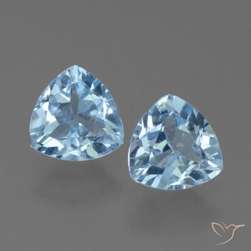 2.91ctw Natural Sky Blue Topaz, Trillion, VS