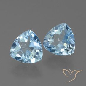 2.91 ctw Blue Topaz Stones, Natural Topaz in Trillion Facet Shape for Sale