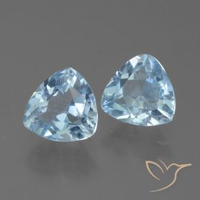 2.79 ctw Blue Topaz Stones, Natural Topaz in Trillion Facet Shape for Sale