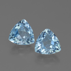 Baby Blue Topaz Gem - 1.2ct Trillion Facet (ID: 452593)