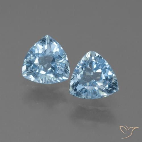 2.66ctw Natural Sky Blue Topaz, Trillion, VVS-VS