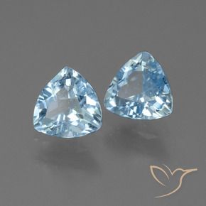 2.66 ctw Blue Topaz Stones, Natural Topaz in Trillion Facet Shape for Sale