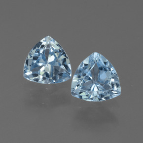 Maya Blue Топаз Камень - 1.5ct Огранка Триллион Фасетная (ID: 452608)