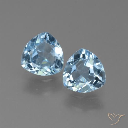 2.44ctw Natural Sky Blue Topaz, Trillion, VVS-VS