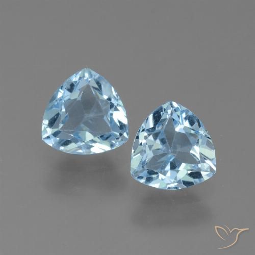 2.63ctw Natural Sky Blue Topaz, Trillion, VVS-VS