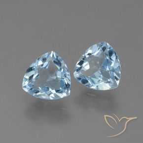 2.63 ctw Blue Topaz Stones, Natural Topaz in Trillion Facet Shape for Sale