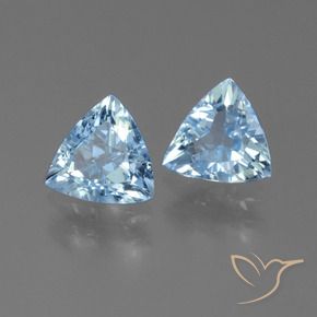 2.44 ctw Blue Topaz Stones, Natural Topaz in Trillion Facet Shape for Sale
