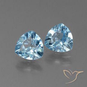 2.41 ctw Blue Topaz Stones, Natural Topaz in Trillion Facet Shape for Sale