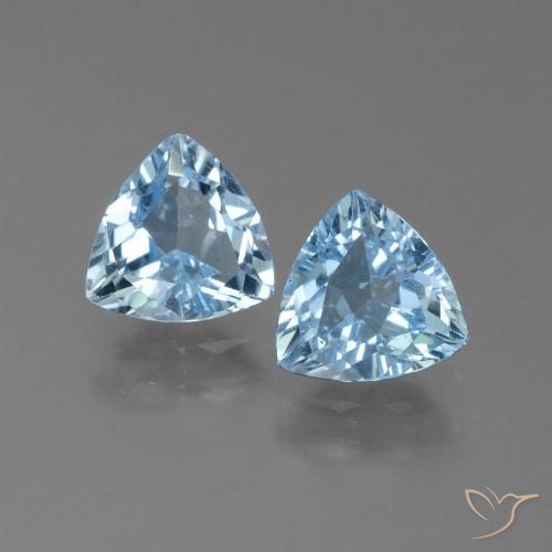 2.49ctw Natural Sky Blue Topaz, Trillion, VS