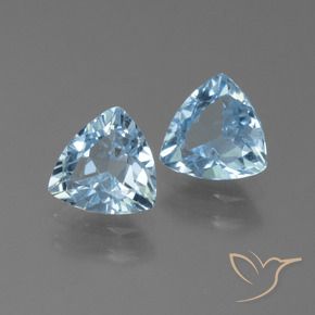 2.49 ctw Blue Topaz Stones, Natural Topaz in Trillion Facet Shape for Sale