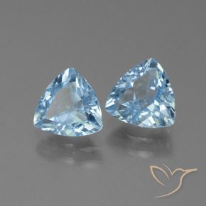 2.63 ctw Blue Topaz Stones, Natural Topaz in Trillion Facet Shape for Sale