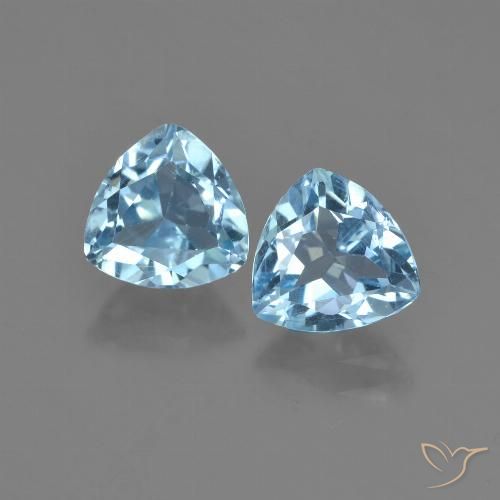 2.94ctw Natural Sky Blue Topaz, Trillion, VVS-VS
