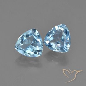 2.94 ctw Blue Topaz Stones, Natural Topaz in Trillion Facet Shape for Sale